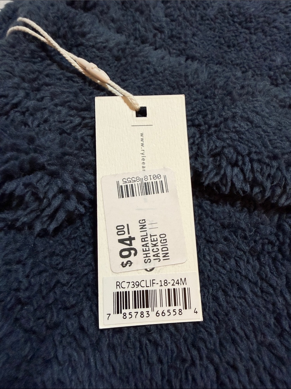 NEW Rylee + Cru Shearling Jacket Indigo - Picture 6 of 6